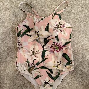 Dolce & Gabbana Girls Pink and White Floral Garment